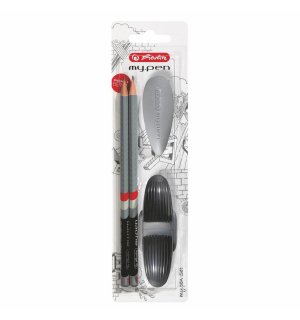 Herlitz my.pen set набор из 2-х карандашей, ластика и точилки