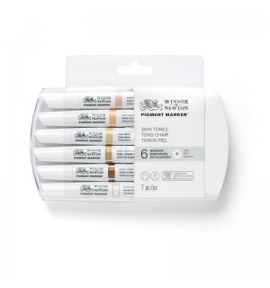 Winsor & Newton Pigment Marker Набор маркеров 6 оттенки кожи (x6) 
