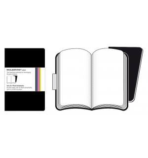 Записная книжка Moleskine Volant (нелинованная, 2 шт.), Large, черная