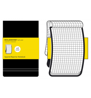 Блокнот Moleskine Reporter Soft (в клетку), Large, черная
