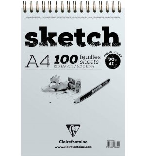 Clairefontaine скетчбук на спирали Sketch (бумага слоновой кости) A4