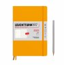 Leuchtturm1917 Еженедельник-блокнот на 2022 год, неделя на странице, Soft Cover Rising Colours Rising Sun теплый желтый Medium