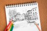 Clairefontaine скетчбук на спирали Sketch (белая бумага) A4