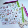 Кролик Моланг (Bunny Molang). Лист виниловых наклеек А4