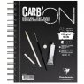 Clairefontaine скетчбук на спирали с черной бумагой Carb'ON A5