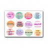 Get it girl Labels set. Лист виниловых наклеек А6