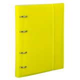 BRAUBERG Тетрадь на кольцах, 120 л., А5, 175х220 мм мм, клетка, обложка пластик, с резинкой, желтая BRAUBERG Тетрадь на кольцах, 120 л., А5, 175х220 мм мм, клетка, обложка пластик, с резинкой, желтая