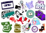 The 90's Box. Лист виниловых наклеек А4 The 90's Box. Лист виниловых наклеек А4