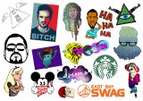 East Bay SWAG. Лист виниловых наклеек А4 East Bay SWAG. Лист виниловых наклеек А4