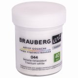 BRAUBERG ART CLASSIC Гуашь художественная, БЕЛИЛА ТИТАНОВЫЕ 1 шт, баночка 40 мл BRAUBERG ART CLASSIC Гуашь художественная, БЕЛИЛА ТИТАНОВЫЕ 1 шт, баночка 40 мл