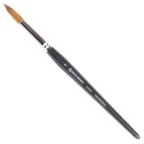 BRAUBERG ART CLASSIC Кисть художественная профессиональная синтетика мягкая под колонок, круглая, короткая ручка №9 BRAUBERG ART CLASSIC Кисть художественная профессиональная синтетика мягкая под колонок, круглая, короткая ручка №9