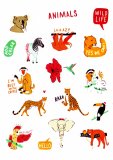 Wild Life Animals. Лист виниловых наклеек А6 Wild Life Animals. Лист виниловых наклеек А6