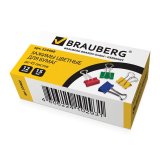 BRAUBERG Зажимы для бумаг, комплект 12 шт., 15 мм, на 45 л., цветные, в картонной коробке BRAUBERG Зажимы для бумаг, комплект 12 шт., 15 мм, на 45 л., цветные, в картонной коробке