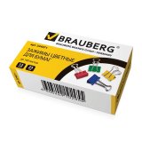 BRAUBERG Зажимы для бумаг, комплект 12 шт., 25 мм, на 100 л., цветные, в картонной коробке BRAUBERG Зажимы для бумаг, комплект 12 шт., 25 мм, на 100 л., цветные, в картонной коробке