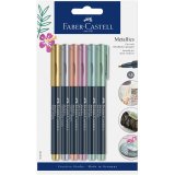 Faber-Castell Набор маркеров для декорирования Metallics 6 цветов, металлик, пулевидные, линия 1,5 мм Faber-Castell Набор маркеров для декорирования Metallics 6 цветов, металлик, пулевидные, линия 1,5 мм