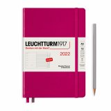 Leuchtturm1917 Еженедельник-блокнот на 2022 год, неделя на странице, ягодный Medium Leuchtturm1917 Еженедельник-блокнот на 2022 год, неделя на странице, ягодный Medium