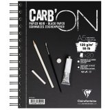 Clairefontaine скетчбук на спирали с черной бумагой Carb'ON A5