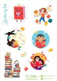 Girls & books. Лист виниловых наклеек А5 Girls & books. Лист виниловых наклеек А5