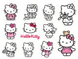 Хелло Китти (Hello Kitty). Лист виниловых наклеек А4 Хелло Китти (Hello Kitty). Лист виниловых наклеек А4