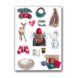 Hello Winter. Лист виниловых наклеек А6 Hello Winter. Лист виниловых наклеек А6