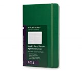 Еженедельник Moleskine Classic (горизонтальный, 2014), Large, зеленый