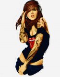 Girl №30. Одиночная наклейка А6 Girl №30. Одиночная наклейка А6