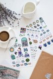 Bookshop. Комплект из 3-х листов виниловых наклеек А6 Bookshop. Комплект из 3-х листов виниловых наклеек А6