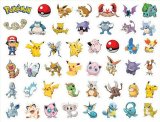 Покемоны (Pokemon). Лист виниловых наклеек А4 Покемоны (Pokemon). Лист виниловых наклеек А4