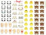 Emoji_Зверюшки. Лист виниловых наклеек А4 Emoji_Зверюшки. Лист виниловых наклеек А4