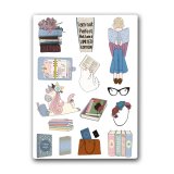 Booklover. Лист виниловых наклеек А6 Booklover. Лист виниловых наклеек А6