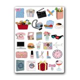 Objects. Лист виниловых наклеек А6 Objects. Лист виниловых наклеек А6