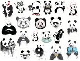 Панды (Panda's Art). Лист виниловых наклеек А4 Панды (Panda's Art). Лист виниловых наклеек А4
