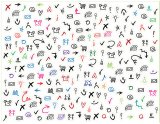 Знаки для ежедневника. Лист виниловых наклеек А4
