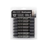 Winsor & Newton Brushmarker Набор маркеров 12 оттенки серого (x12) Winsor & Newton Brushmarker Набор маркеров 12 оттенки серого (x12)