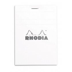 Rhodia Блокнот Basics №12 белый (в клетку) А6- Rhodia Блокнот Basics №12 белый (в клетку) А6-