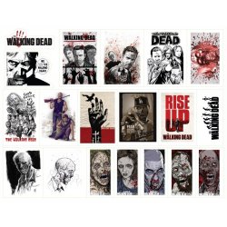 Ходячие Мертвецы (The Walking Dead). Лист виниловых наклеек А4 Ходячие Мертвецы (The Walking Dead). Лист виниловых наклеек А4