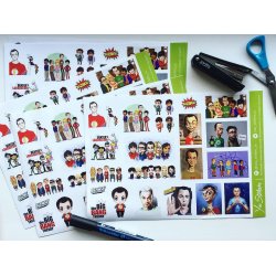 Теория большого взрыва (The Big Bang Theory). Лист виниловых наклеек А4 Теория большого взрыва (The Big Bang Theory). Лист виниловых наклеек А4