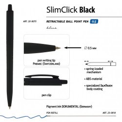 Bruno Visconti SlimClick Black (0,5 мм, синие чернила) Bruno Visconti SlimClick Black (0,5 мм, синие чернила)