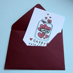 All Write Открытка почтовая Happy valentines day, A6 All Write Открытка почтовая Happy valentines day, A6