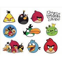 Angry Birds. Лист виниловых наклеек А4 Angry Birds. Лист виниловых наклеек А4