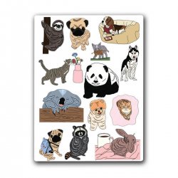 Animals. Лист виниловых наклеек А6 Animals. Лист виниловых наклеек А6