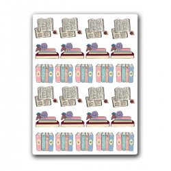 Book Shelves. Лист виниловых наклеек А6 Book Shelves. Лист виниловых наклеек А6