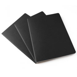 Записная книжка Moleskine Cahier (в линейку, 3 шт.), XLarge, черная