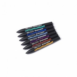 Winsor & Newton Brushmarker Набор маркеров 6 насыщенных тонов (x6) Winsor & Newton Brushmarker Набор маркеров 6 насыщенных тонов (x6)