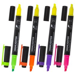 BRAUBERG текстовыделителей двусторонних 4 шт., линия 1-4 мм BRAUBERG текстовыделителей двусторонних 4 шт., линия 1-4 мм