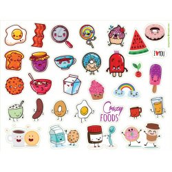Crazy_Food. Лист виниловых наклеек А4 Crazy_Food. Лист виниловых наклеек А4