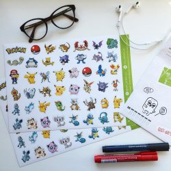 Покемоны (Pokemon). Лист виниловых наклеек А4 Покемоны (Pokemon). Лист виниловых наклеек А4
