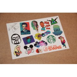 East Bay SWAG. Лист виниловых наклеек А4 East Bay SWAG. Лист виниловых наклеек А4