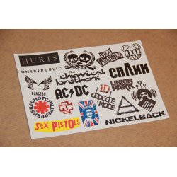 Music HURTS. Лист виниловых наклеек А4 Music HURTS. Лист виниловых наклеек А4