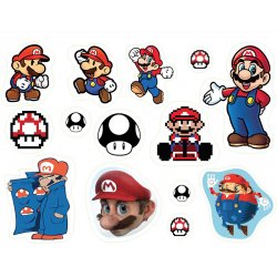 Марио (Mario). Лист виниловых наклеек А4 Марио (Mario). Лист виниловых наклеек А4